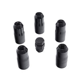 Rugged Ridge 16715.34 Wheel Lock Nut Set, 5 Nuts w/Key, Black, M14-1.5