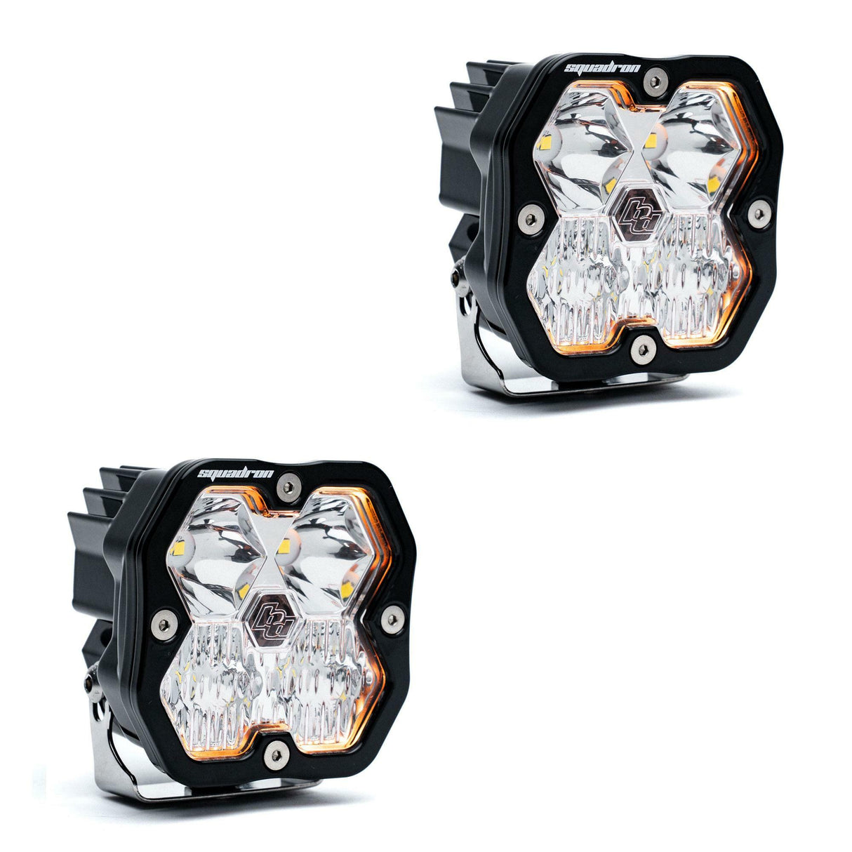 Baja Designs - 55-7803-2NH Squadron 2.0 Sport Black LED Auxiliary Light Pod Pair (No Harness)
