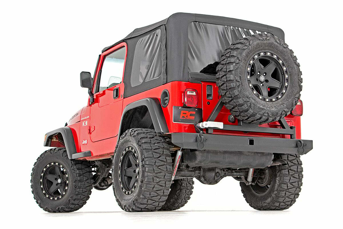 Rough Country - Rear Bumper - Tire Carrier - Jeep Wrangler TJ 4WD (1997-2006) - 10592A
