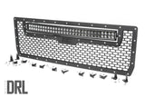 Rough Country - Mesh Grille - 30" Dual Row LED - Black - White DRL - GMC Sierra 1500 (14-15) - 70190DRL
