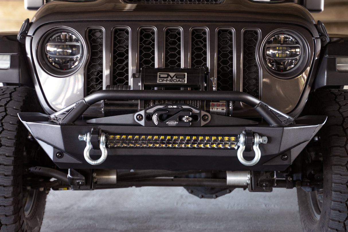 DV8 Offroad - Jeep Wrangler JK/JL & Gladiator JT FS-1 Series Stubby Front Bumper - FBJL-11