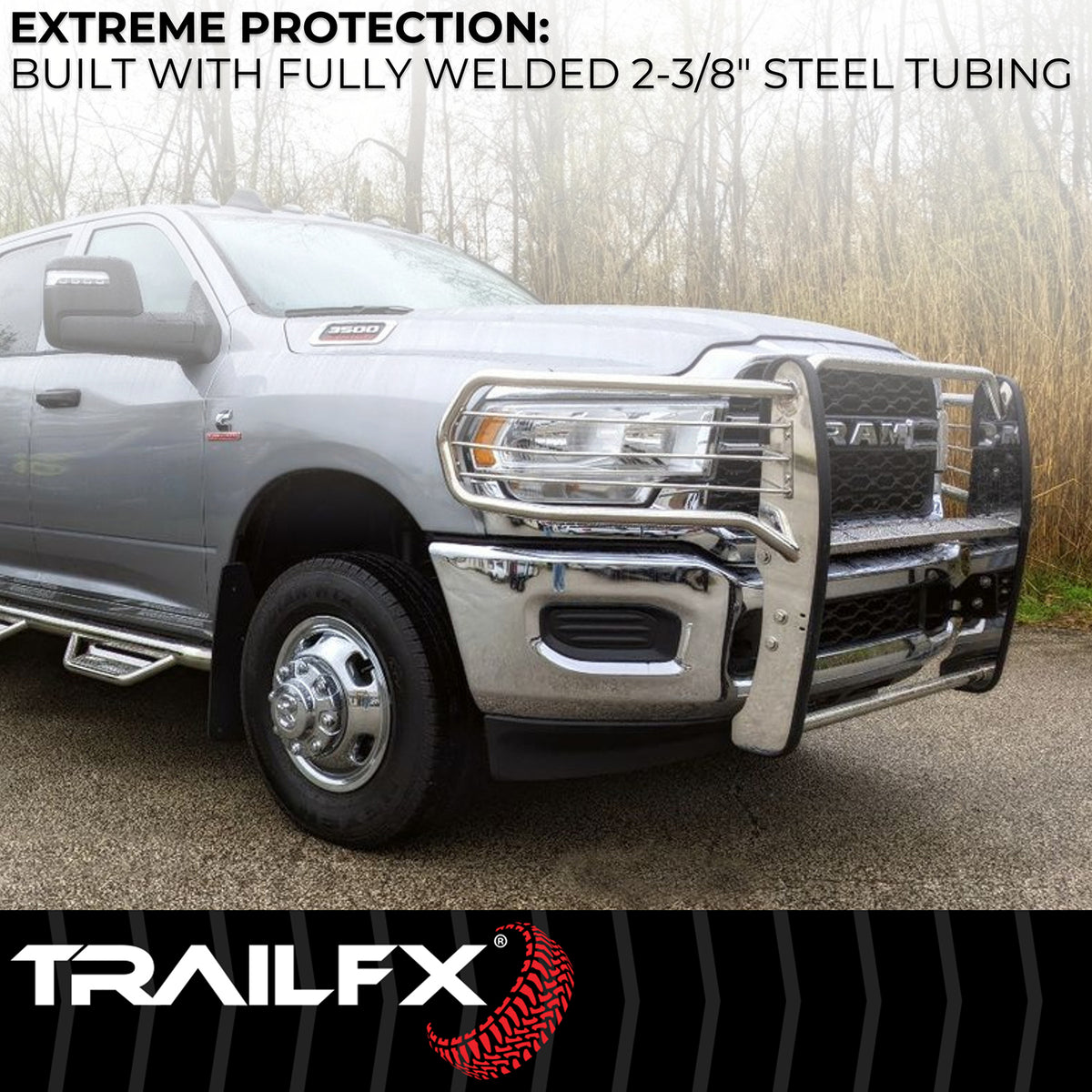 TrailFx - Grille Guard For Chevrolet Silverado 1500 -Stainless (E0047S)