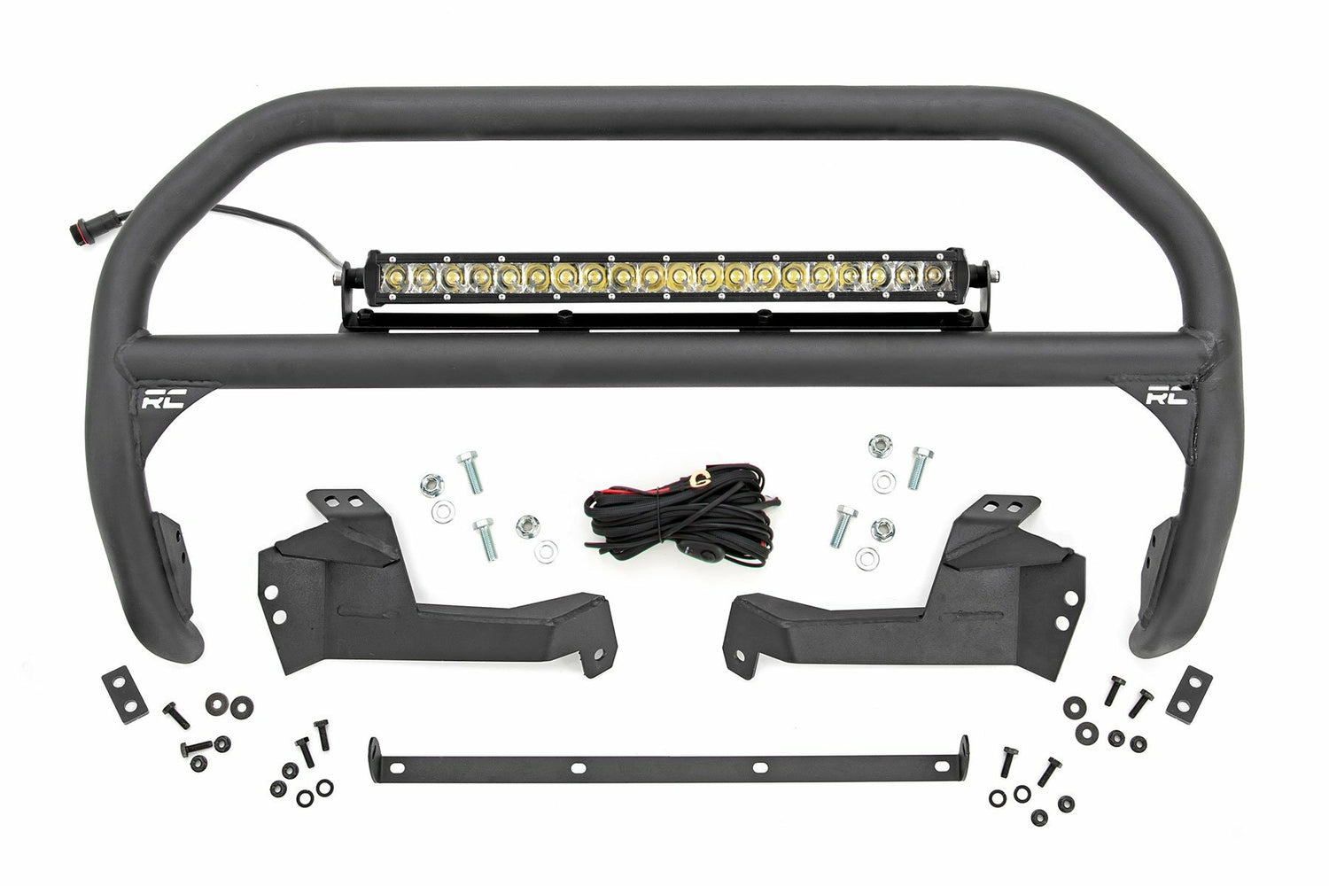 Rough Country - Nudge Bar - 20 Inch Chrome Single Row LED - Ford Bronco Sport (21-23) - 51043