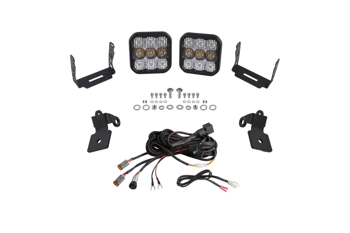 Diode Dynamics -Polaris RZR A-Pillar LED Pod Kit, SS5 Pro White Combo - DD7641 - DD7641