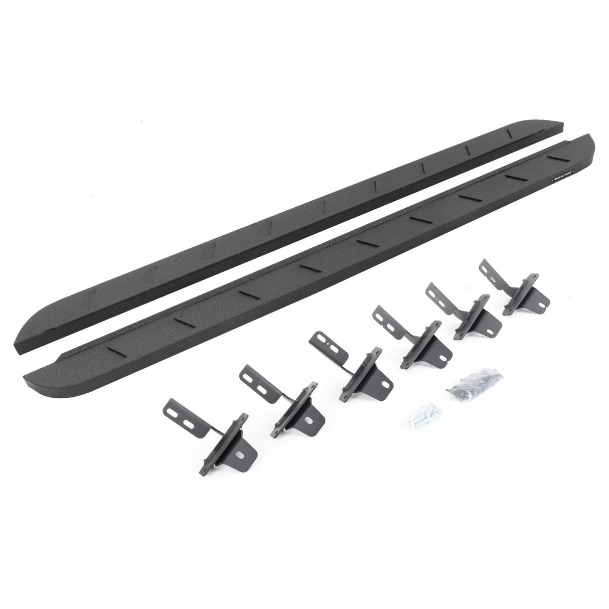 Go Rhino 63412973ST - RB10 Slim Line Running Boards With Mounting Brackets - Protective Bedliner Coating