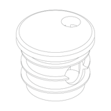 Thule - Spare Flag Cap 1" Round Ribbed - 1550191417
