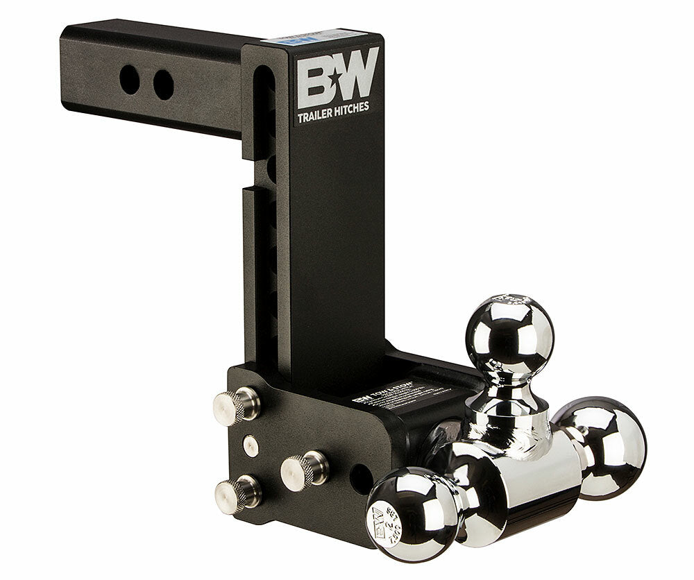 B&W Trailer Hitches - TS10049B 10" Blk Tow & Stow, Tri-Ball-Boxed
