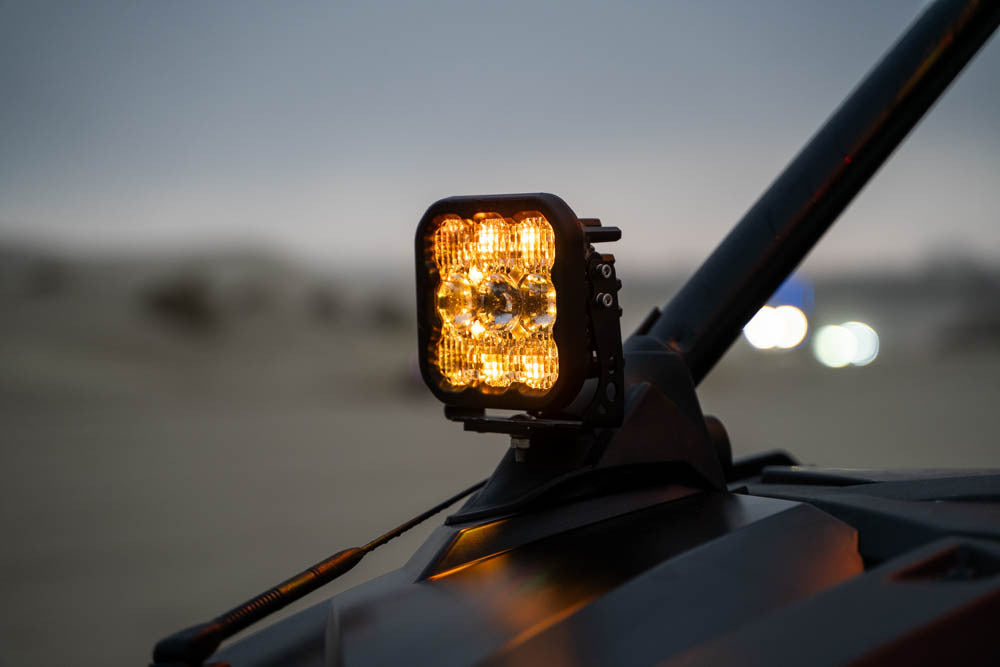Diode Dynamics -Polaris RZR A-Pillar LED Pod Kit, SS5 Sport Yellow Combo - DD7640 - DD7640