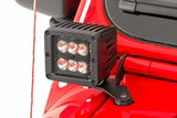 Rough Country - Jeep 2-inch LED Lower Windshield Kit (18-21 Wrangler JL, 20-21 Gladiator JT - Black-Series w White DRL) - 70052DRL