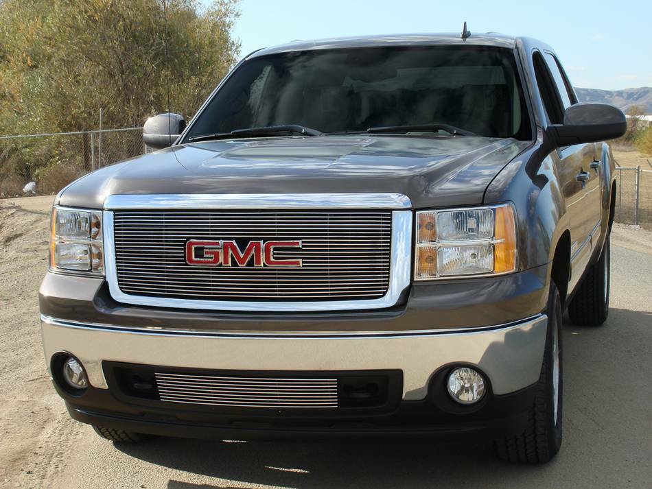 T-Rex Grilles - 1 Pc Horizontal Aluminum Billet Grille Overlay - with logo opening - 21205