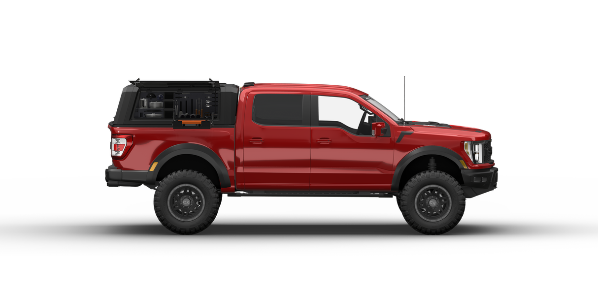 RSI SmartCap - Kitchen-Bin 20-22 Jeep Gladiator 5' EVO EVOa and EVOc Applications 5.5/6.5 Foot Bed Right Side Mount SmartCap Fits all Jeep Gladiator EVO Series Caps - SA080616