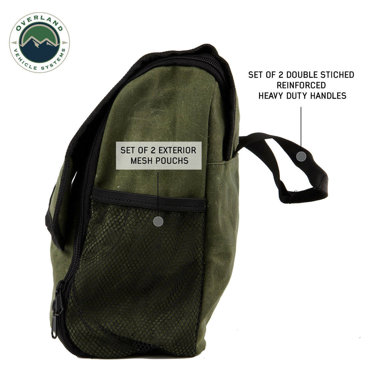 Overland Vehicle Systems - Organize With Wax Canvas Overnight Bag - 21039941