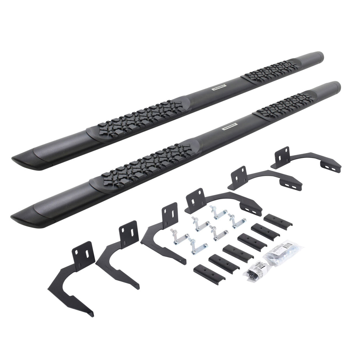Go Rhino V3409980T - V3 Series Aluminum Side Steps with Mounting Brackets - Textured Black