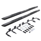 Go Rhino V3409980T - V3 Series Aluminum Side Steps with Mounting Brackets - Textured Black