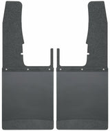 Husky Liners - Kick Back Mud Flaps Front 12in. Wide - Black Top and Black Weight - 17103
