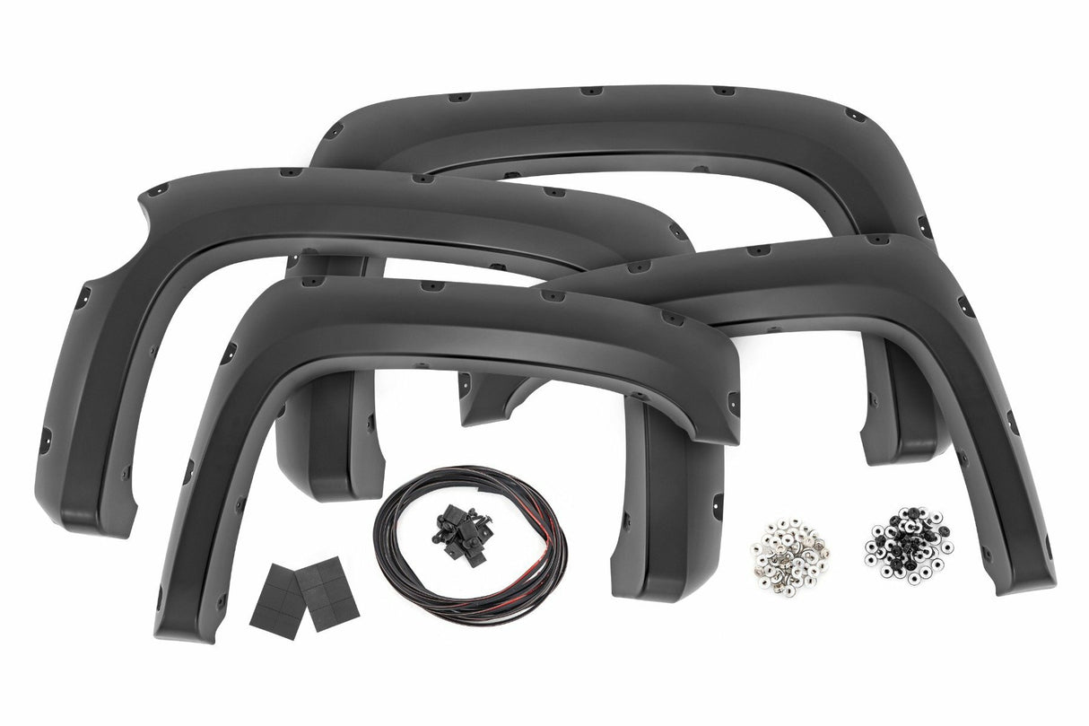 Pocket Fender Flares - 5'9(in.) Bed - GAZ Summit White - Chevy Silverado 1500 (07-13)