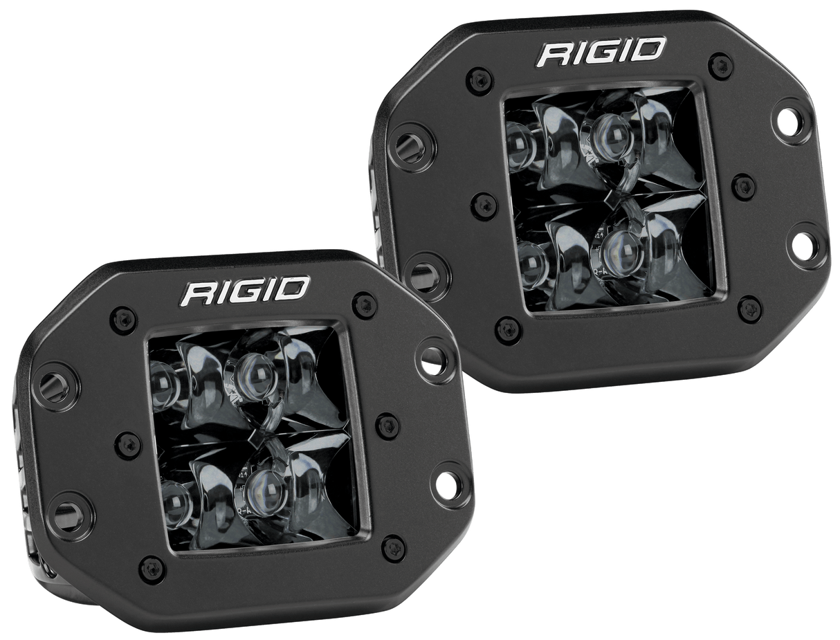 RIGID D-Series PRO Midnight Edition, Spot Optic, Flush Mount, Single