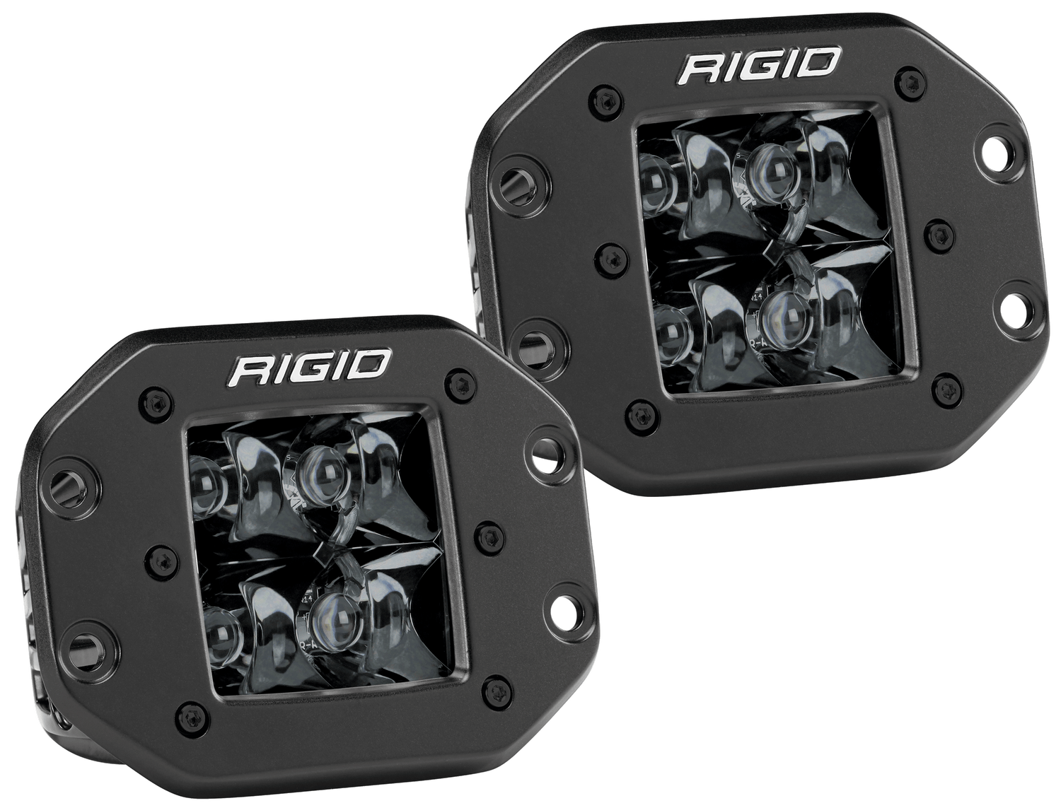 RIGID D-Series PRO Midnight Edition, Spot Optic, Flush Mount, Single
