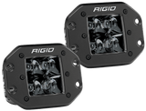 RIGID D-Series PRO Midnight Edition, Spot Optic, Flush Mount, Single