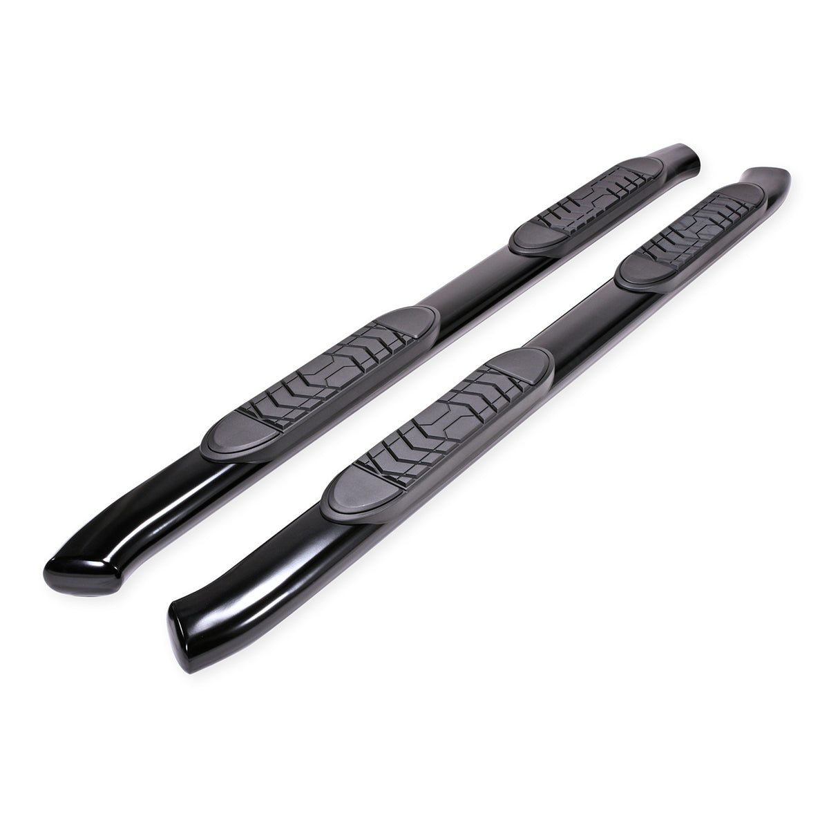 TrailFx - 5" Oval Bent Step Bar For GM Silverado/Sierra Extended-Black (A7064B)