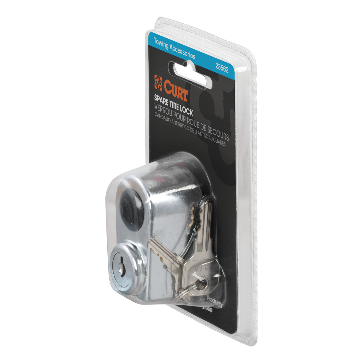 Curt - Spare Tire Lock (Chrome) - 23562
