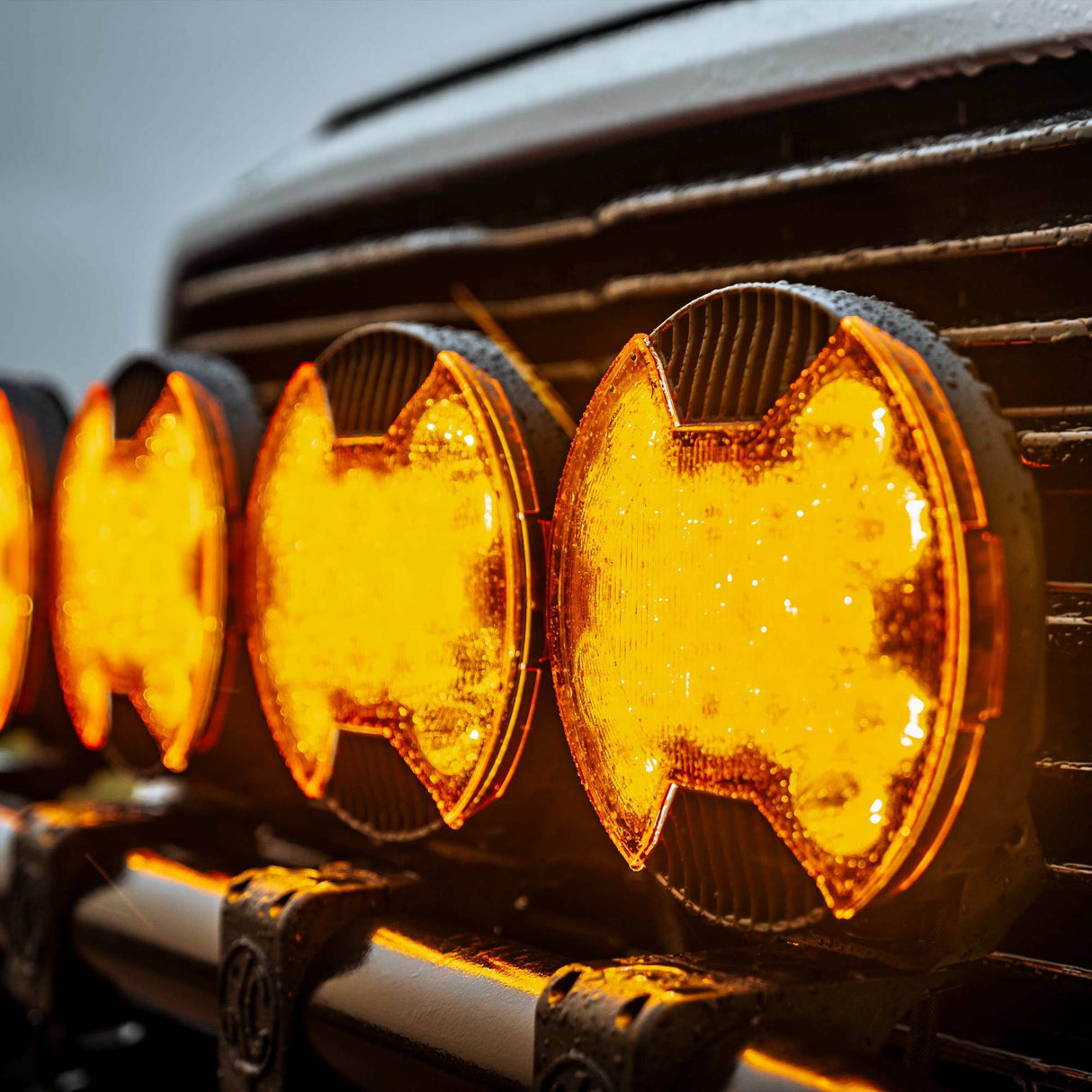 KC HiLiTES 5211 SlimLite 8" LED - Light Shield - Driving - Amber