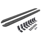 Go Rhino 63404880ST - RB10 Slim Line Running Boards With Mounting Brackets - Protective Bedliner Coating