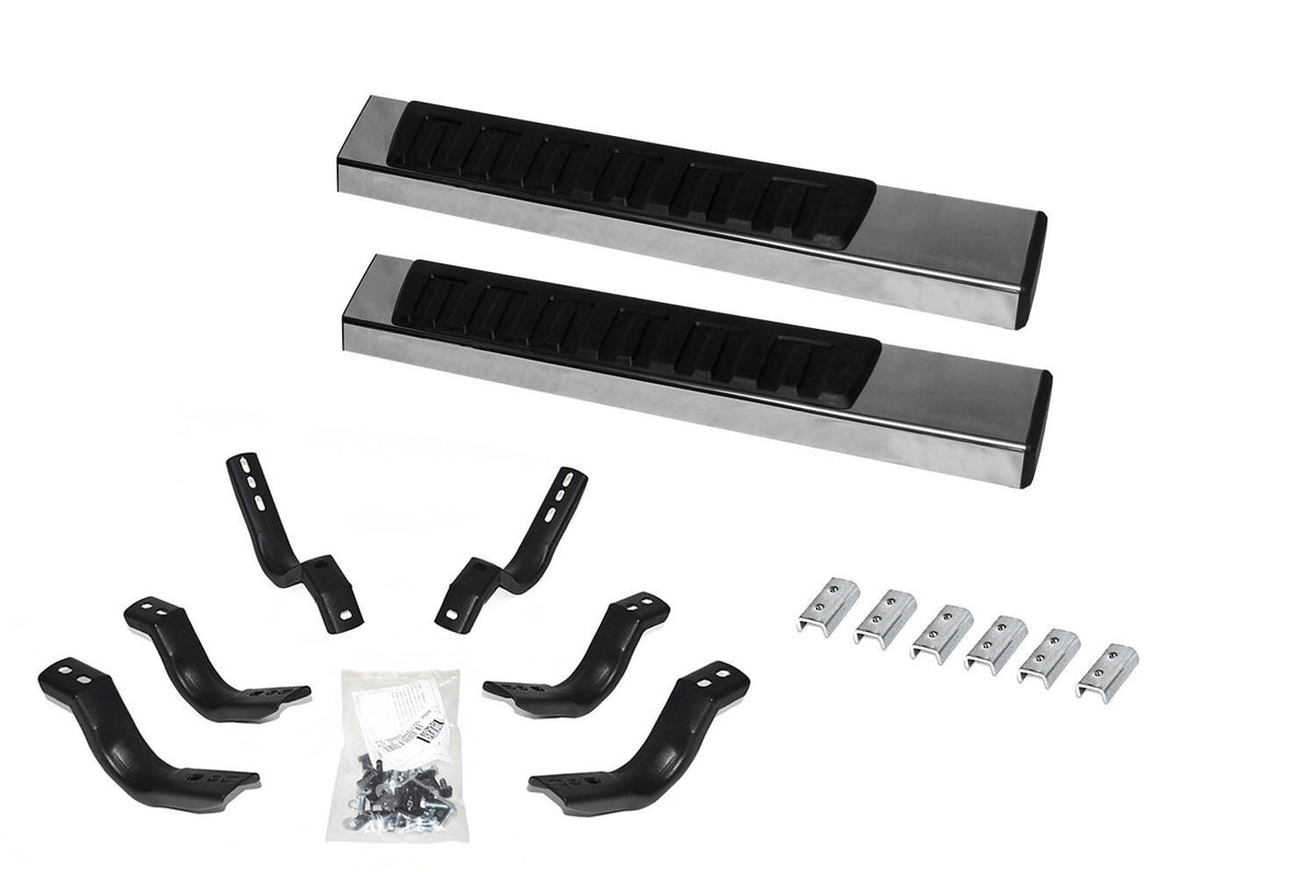 Go Rhino 6862412652PS - 6" OE Xtreme II SideSteps With Mounting Bracket Kit - Polished Stainless Steel