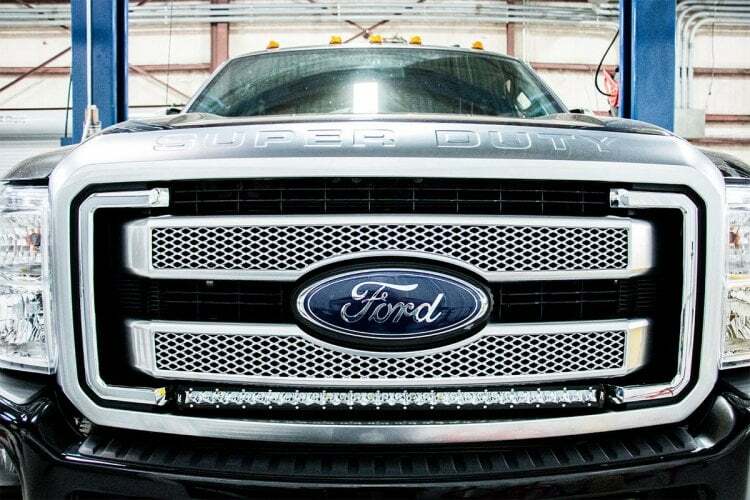 Rough Country - LED Light Kit - Grill Mount - 30" Black Single Row - Ford F-250 F-350 Super Duty (11-16) - 70770