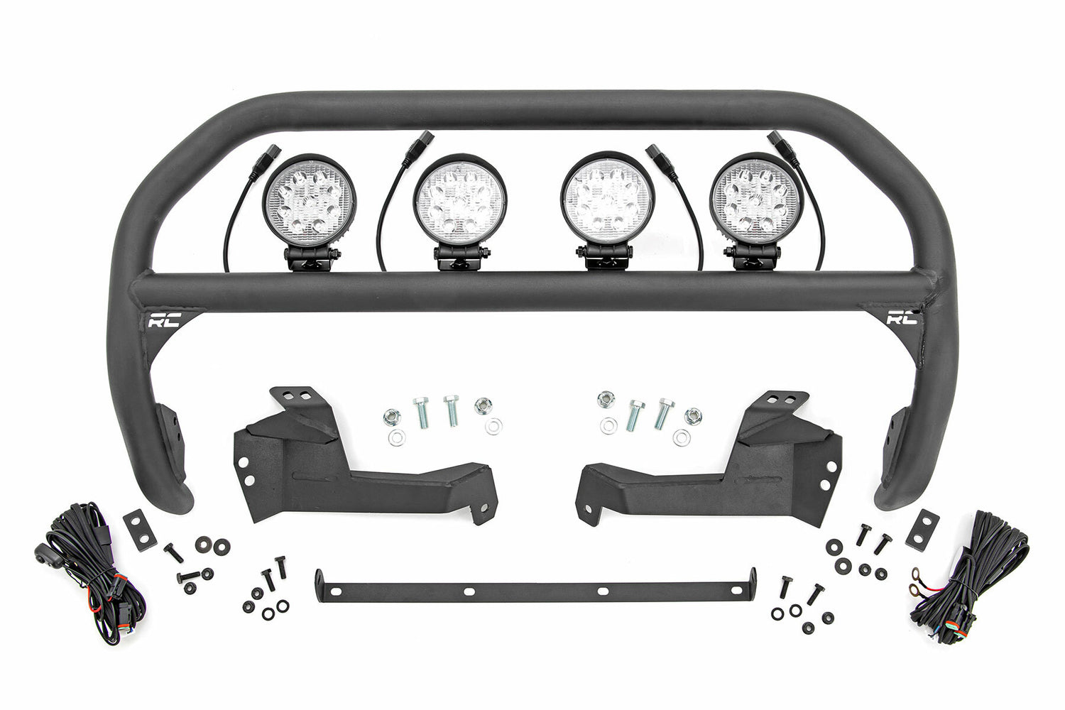 Rough Country - Nudge Bar - 4 Inch Round Led (x4) - Ford Bronco Sport 4WD (21-23) - 51044
