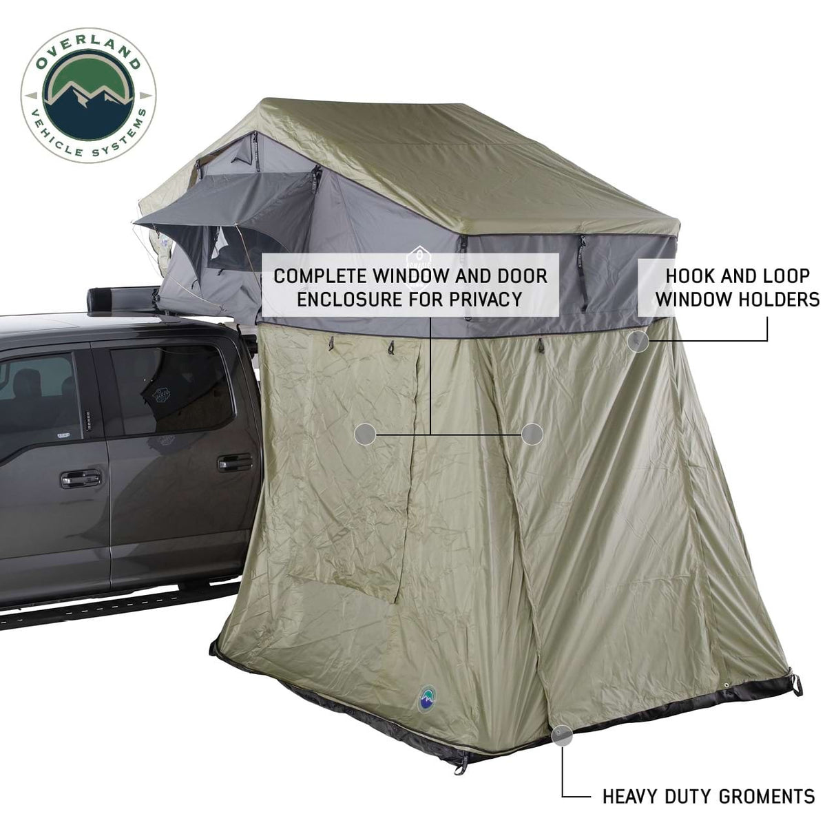 Overland Vehicle Systems - Nomadic 4 Roof Top Tent Annex - 4 Person Roof Top Tent Annex - 18549936