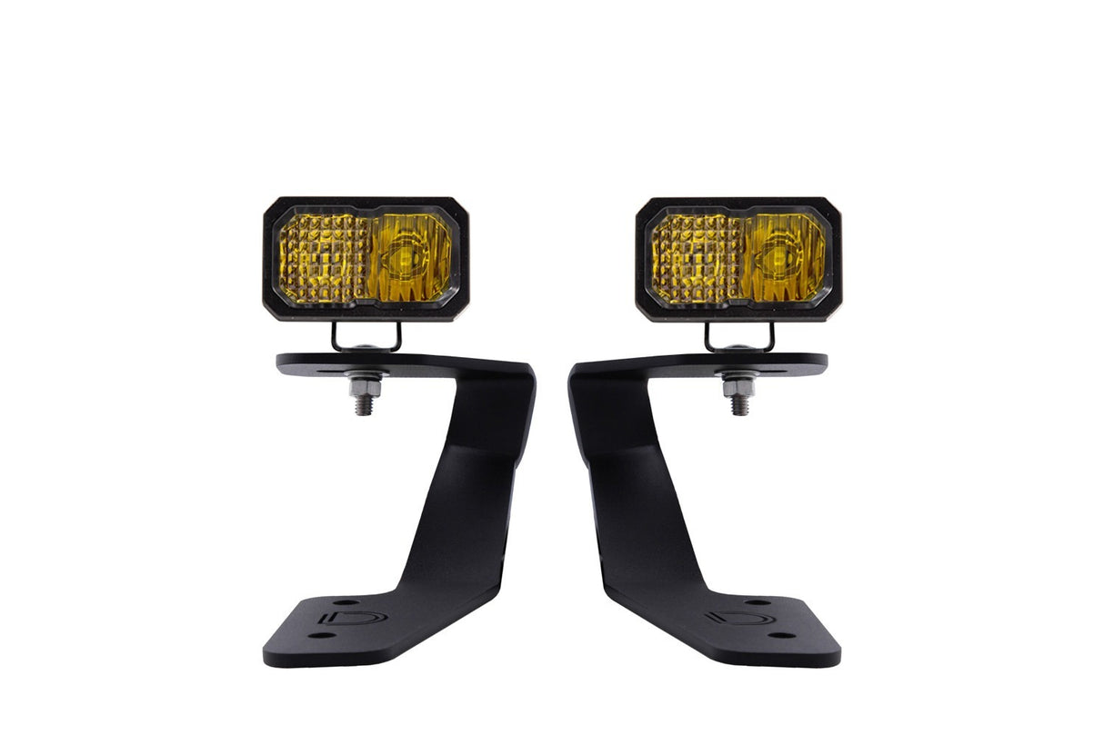 Diode Dynamics DD6565 Allows you to mount two Stage Series 2"?LED Pods above the hood.