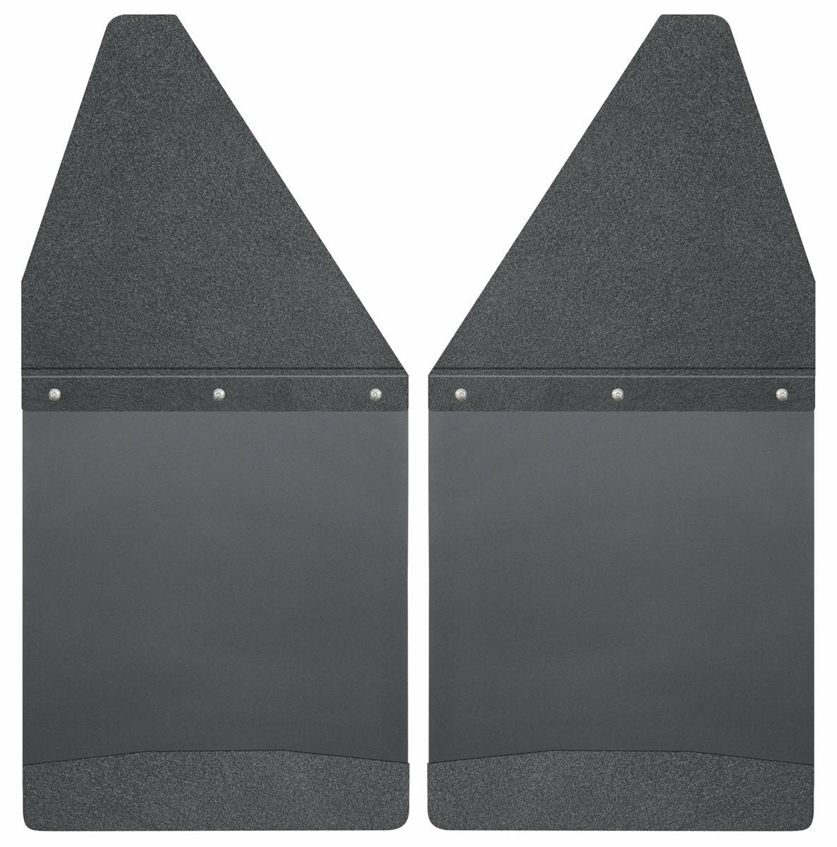 Husky Liners - Kick Back Mud Flaps 12in. Wide - Black Top and Black Weight - 17101