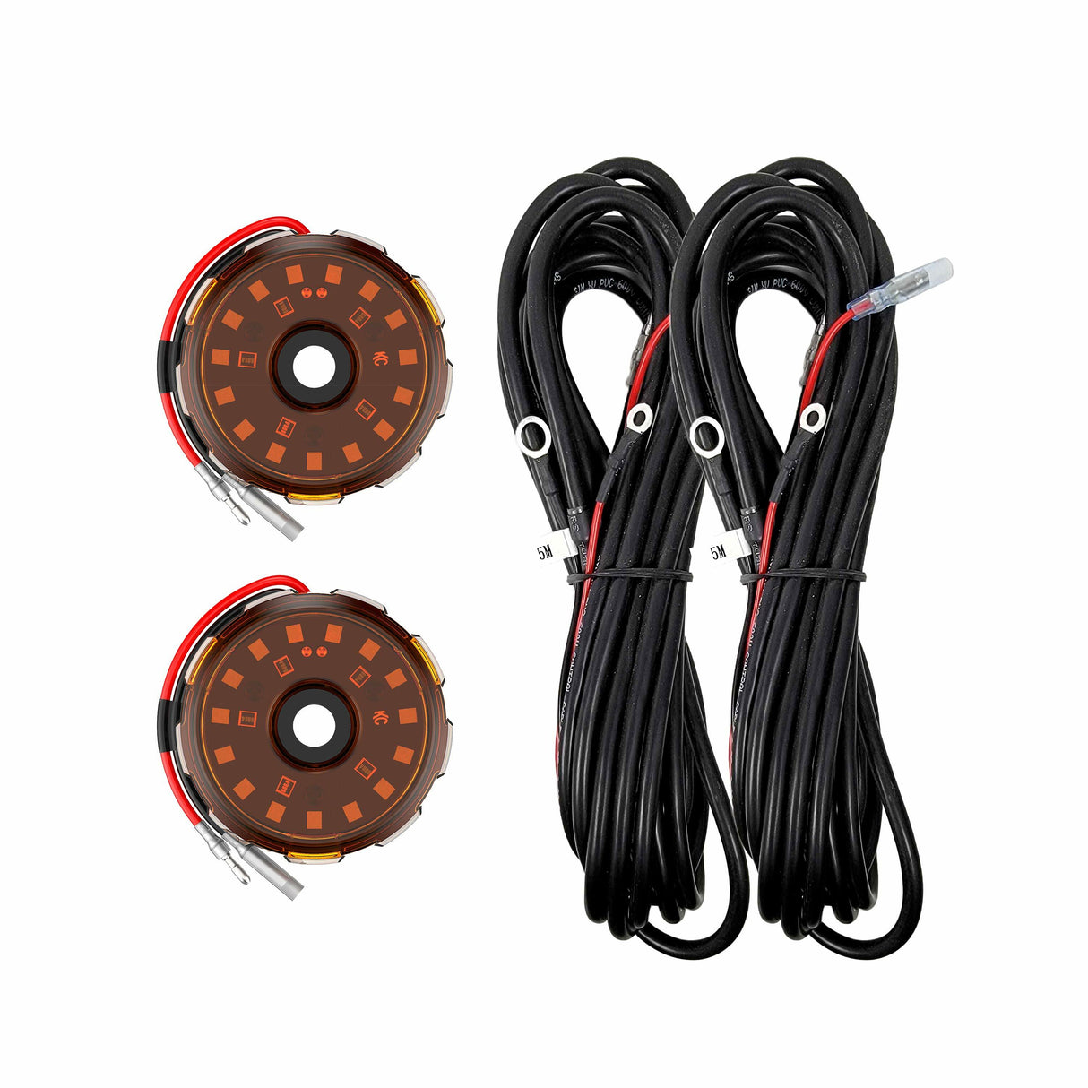 KC HiLiTES 6336 KC Two-Light Add-On Cyclone V2 Kit - Amber - 5.0 Meters Long