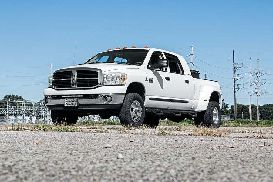 Rough Country - LED Light Kit - Bumper Mount - 20" Black Single Row - Ram 2500 3500 (10-18) - 70568BL