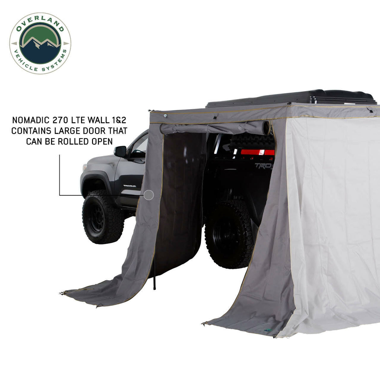 Overland Vehicle Systems - 270 Side Walls 1 and 2 - 270 LTE Awning Wall kit driver - 18309909
