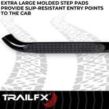 TrailFx - 3" Round Step Bar For Jeep Wrangler JK- Black (1160632073)