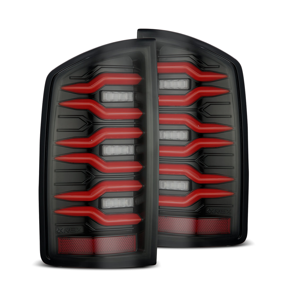 AlphaRex 641030 LED Taillights Black Red