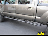 CBI - T2/T3 Toyota Tacoma Classic Bolt-On Rock Sliders | 2005-Current - Longbed - Dom-upgrade-drawn-over-mandrel - Powder-coat-black - 300-000-010-078