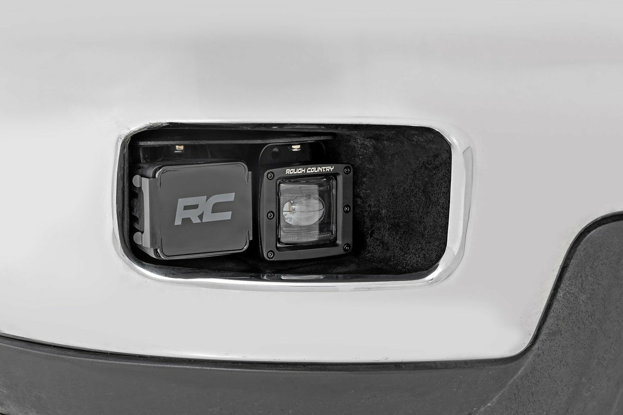 Rough Country - Black Series LED Light Pair - 2 Inch - SAE Fog - Yellow - 70907A