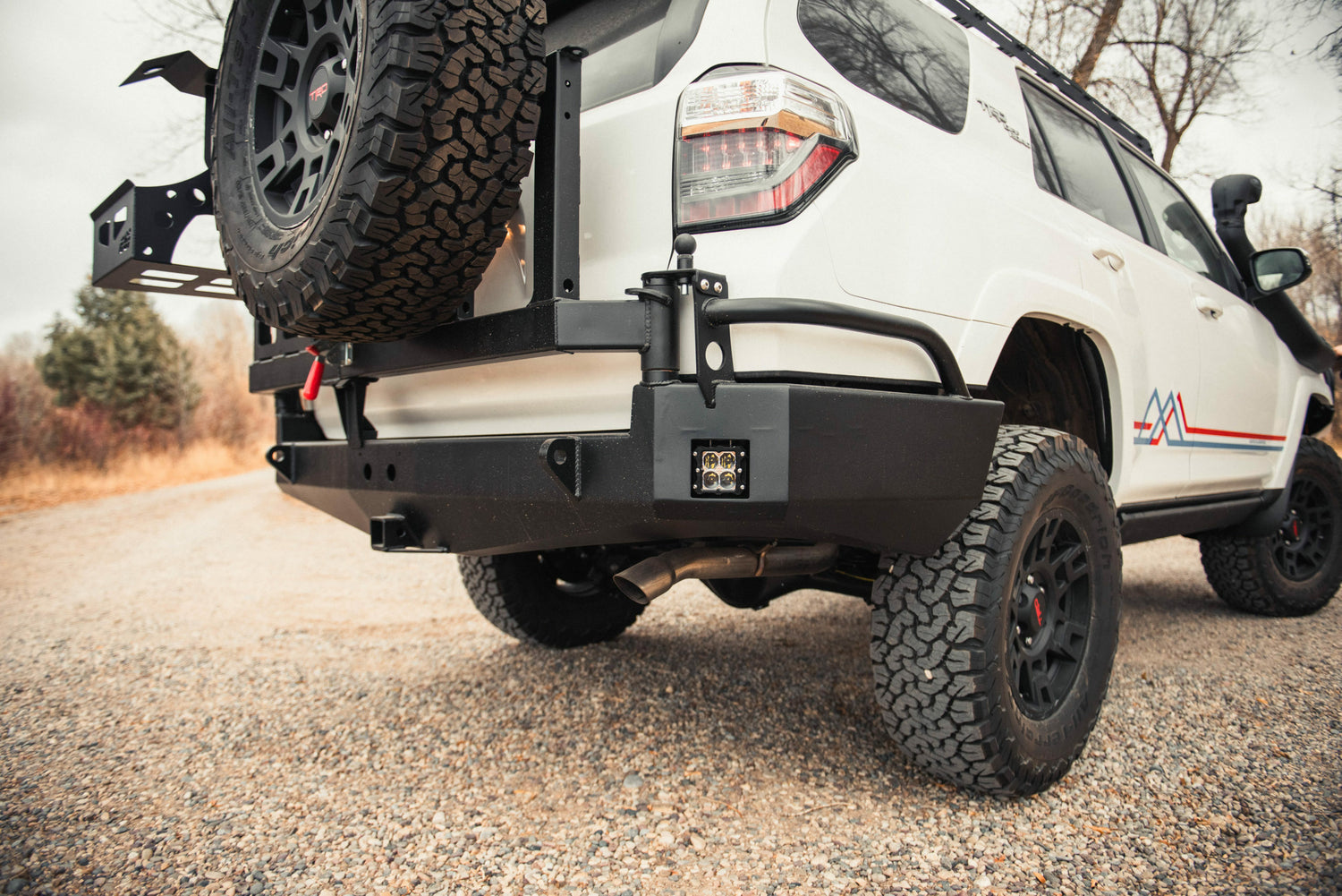 CBI - Toyota 4Runner Swing Arm Rear Bumper | 2010-2021 / Dual Swing Arm / Straight Tire Carrier / Powder Coated Black - 200-000-011-181