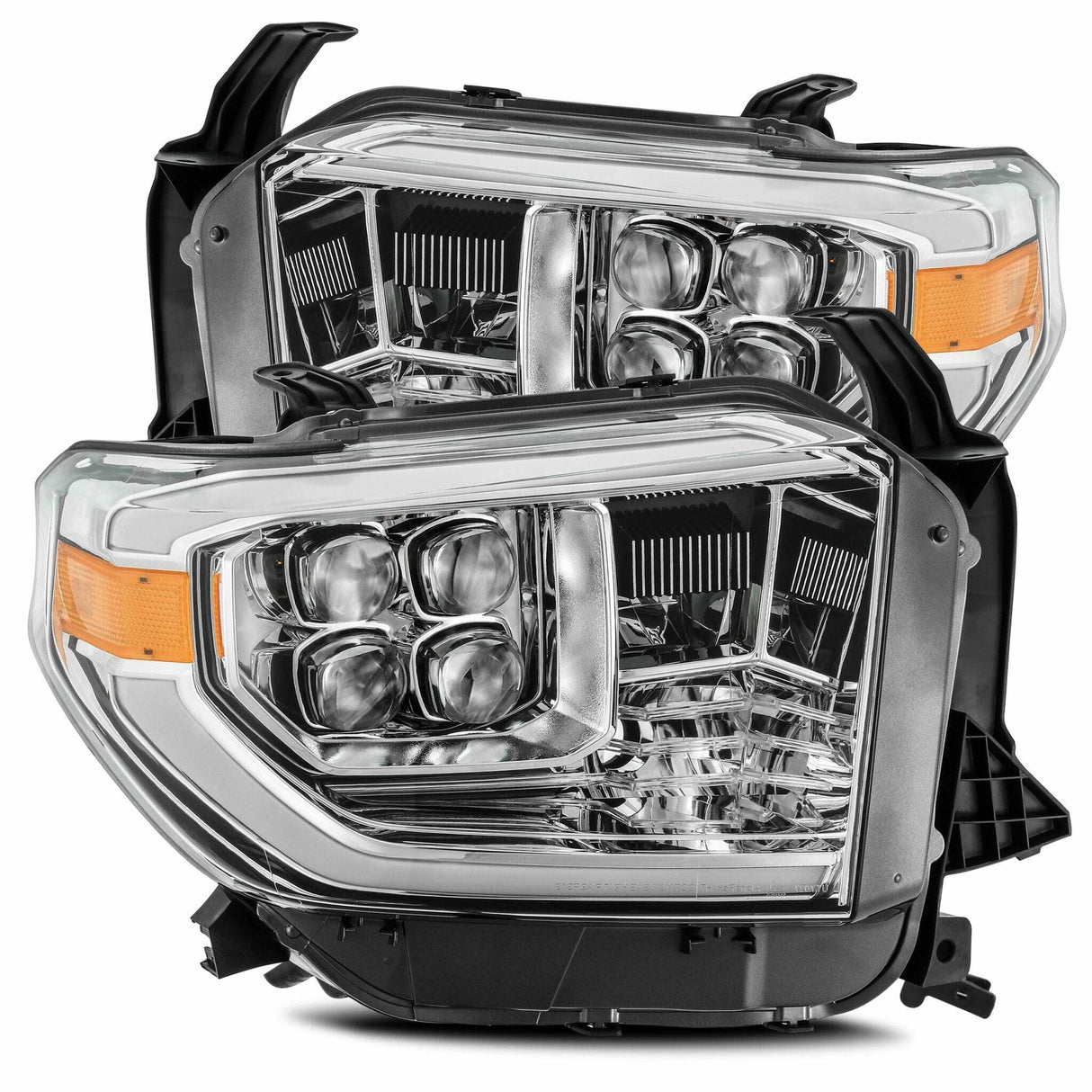 AlphaRex 880771 LED Projector Headlights Plank Style Design Chrome