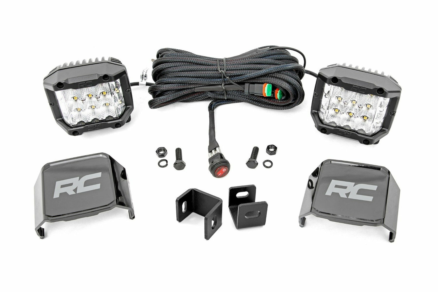 Rough Country - LED Light Kit - Ditch Mount - 3" OSRAM - Wide - Toyota Tundra (22-24) - 71075