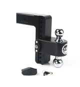 180 Hitch Chrome 8" Drop Hitch with 2.5" Shank - CTB8-2.5-CER-BLA