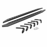 Go Rhino 69418087ST - RB20 Slim Line Running Boards With Mounting Brackets - Protective Bedliner Coating