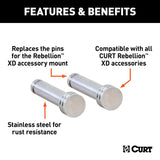 Curt - Replacement Rebellion XD Accessory Mount Pins - 45959
