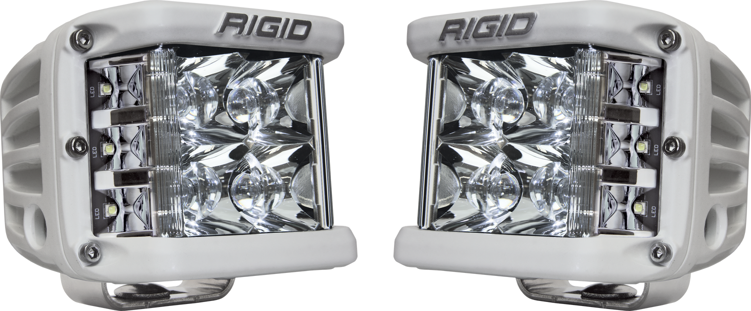 RIGID D-SS PRO Side Shooter, Spot Optic, Surface Mount, White Housing, Pair