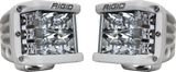 RIGID D-SS PRO Side Shooter, Spot Optic, Surface Mount, White Housing, Pair