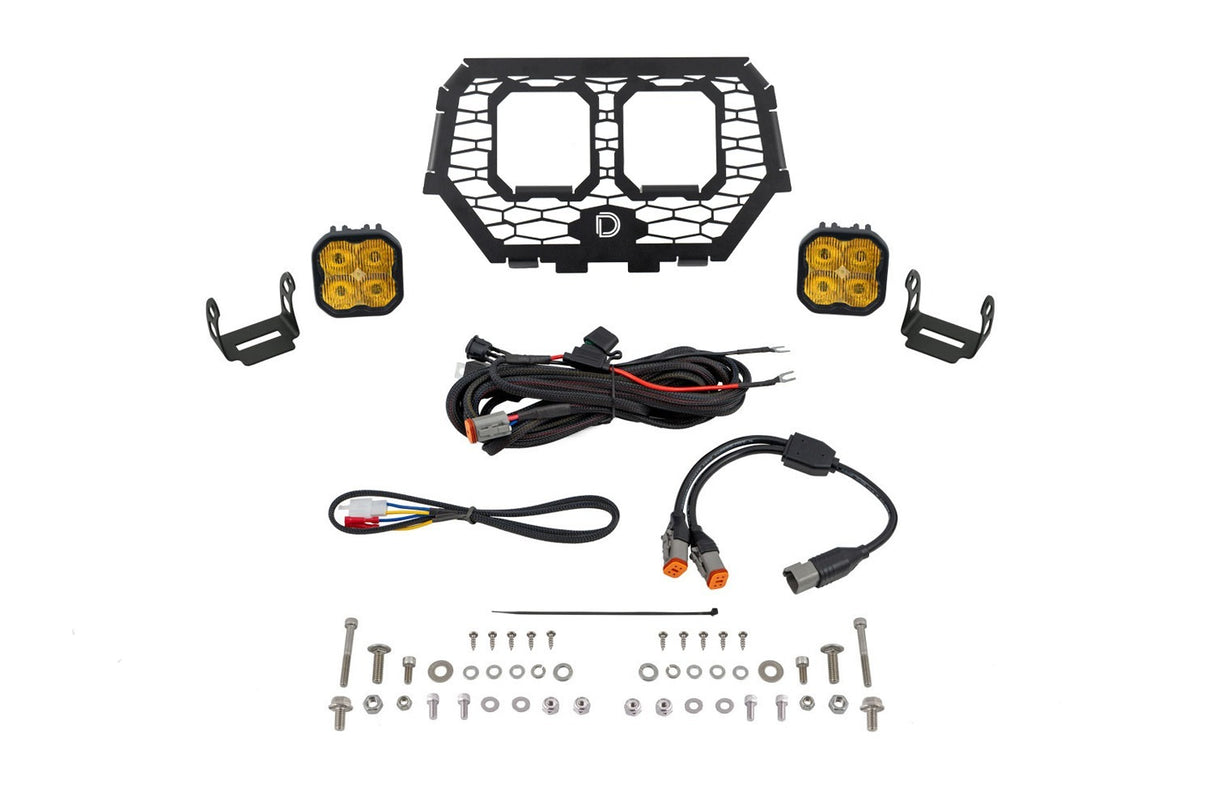 Diode Dynamics - Stage Series LED Grille Kit for 2014-2018 Polaris RZR XP, Pro Yellow Fog - DD7862