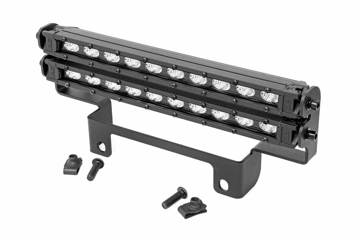 Rough Country - LED Light - Bumper Mount - 10" Black Slimline Pair - Honda Pioneer 1000 Pioneer 1000-5 - 92004